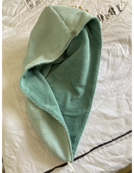 Serviette à cheveux fabriquée en France en provence coton doux