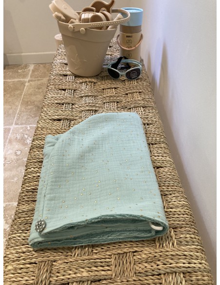 Serviette à cheveux fabriquée en France en provence coton doux