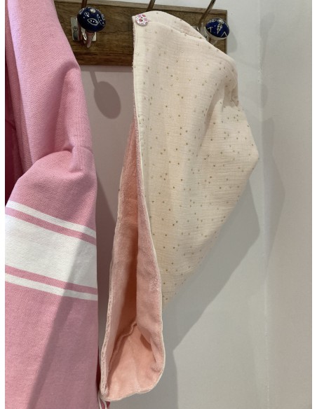 Serviette à cheveux fabriquée en France en provence coton  doux