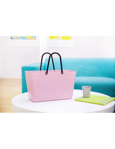 Sac cabas rose poudré green plastic - Fabriqué en Europe
