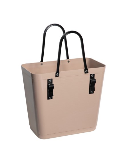 Cabas HINZA Tall Vert Clair – Avec Crochets Vélo – Bioplastique Recyclé