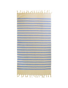 Fouta une place doublée ponde couleur bleu royal