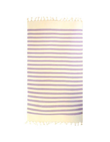 Fouta une place doubléé eponge  couleur Lilas