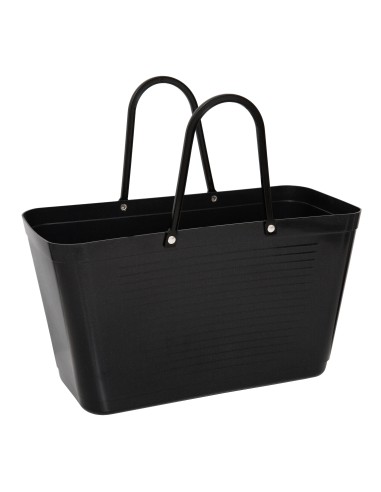 Sac cabas noir en plastic green- Fabriqué en Europe, 60% bioplastique