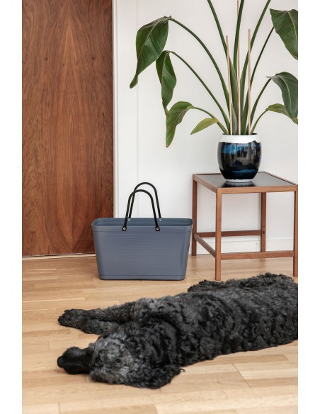 Sac cabas Bleu gris en plastic green- Fabriqué en Europe, 60% bioplastique