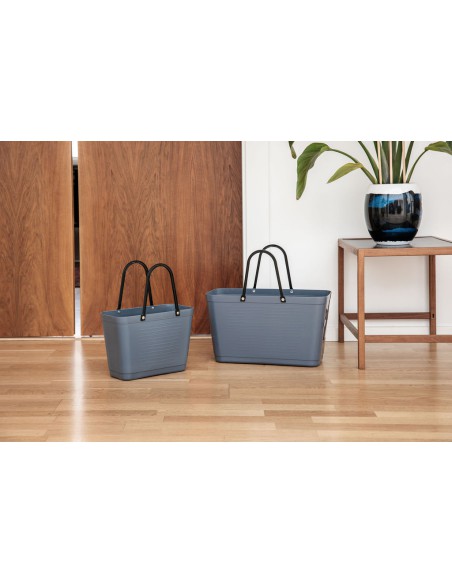 Sac cabas Bleu gris en plastic green- Fabriqué en Europe, 60% bioplastique