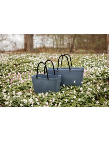 Sac cabas Bleu gris en plastic green- Fabriqué en Europe, 60% bioplastique