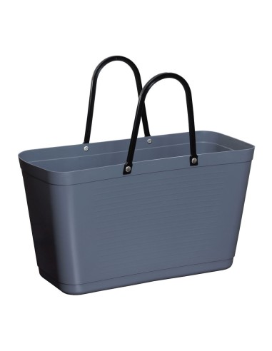 Sac cabas Bleu gris en plastic green- Fabriqué en Europe, 60% bioplastique