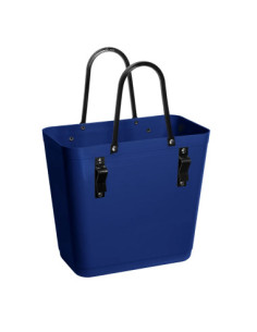 Cabas HINZA Tall Bleu Marine – Avec Crochets Vélo – Bioplastique Recyclé