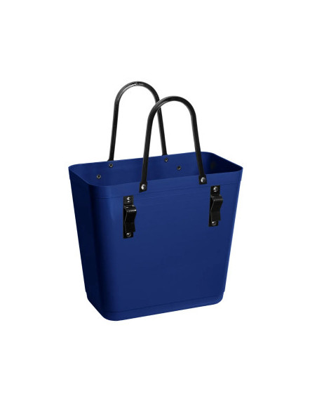 Cabas HINZA Tall Bleu Marine – Avec Crochets Vélo – Bioplastique Recyclé