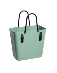 Cabas HINZA Tall Vert Clair – Avec Crochets Vélo – Bioplastique Recyclé
