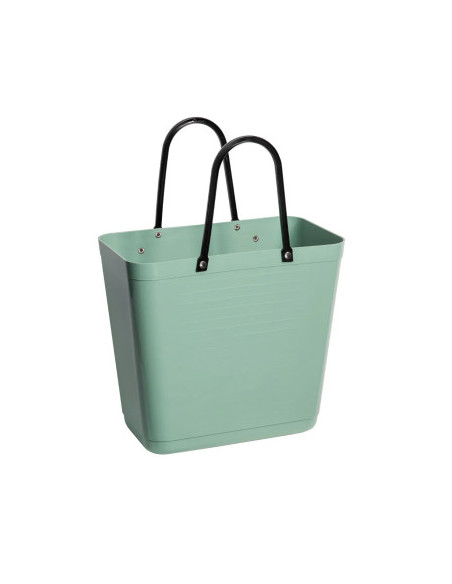 Cabas HINZA Tall Vert Clair – Avec Crochets Vélo – Bioplastique Recyclé
