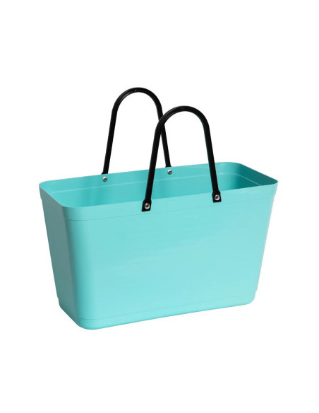 Sac cabas bleu aqua green plastic - Fabriqué en Europe