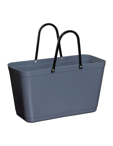 Sac cabas Bleu gris en plastic green- Fabriqué en Europe, 60% bioplastique