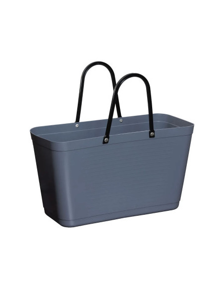 Sac cabas Bleu gris en plastic green- Fabriqué en Europe, 60% bioplastique