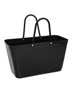 Sac cabas noir en plastic green- Fabriqué en Europe, 60% bioplastique