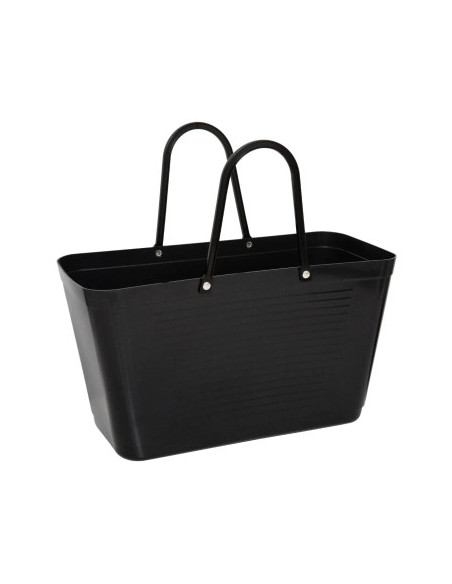 Sac cabas noir en plastic green- Fabriqué en Europe, 60% bioplastique