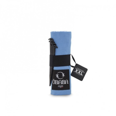 Drap de plage Ôbaba XXL bleu intense - Modèle St-Bart, made in France