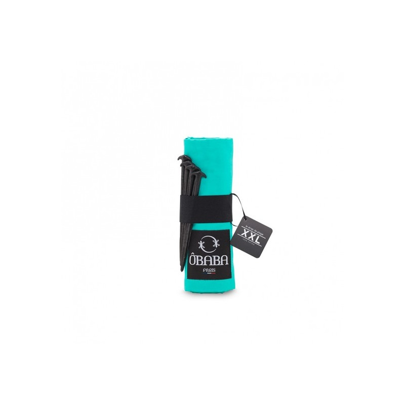 Drap de plage XXL turquoise - Fabriqué en France, respectueux de l'environnement