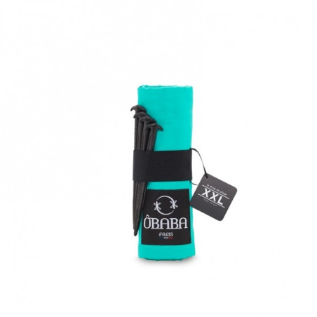 Drap de plage XXL turquoise - Fabriqué en France, respectueux de l'environnement