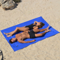 Drap de plage XXL bleu outremer - Fabriqué en France, respectueux de l'environnement