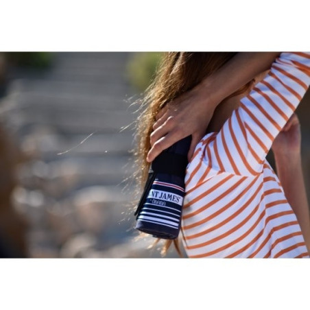 Drap de plage XXL bleu Saint James - Fabriqué en France, respectueux de l'environnement