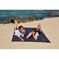 Drap de plage XXL bleu Saint James - Fabriqué en France, respectueux de l'environnement