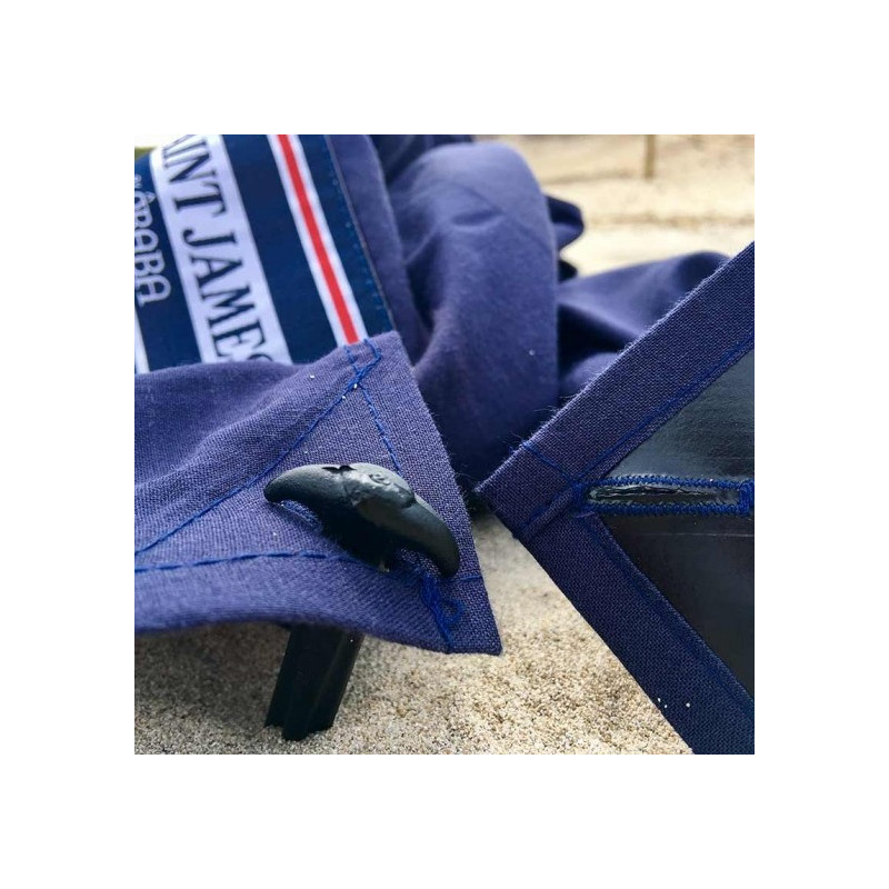 Drap de plage XXL bleu Saint James - Fabriqué en France, respectueux de l'environnement