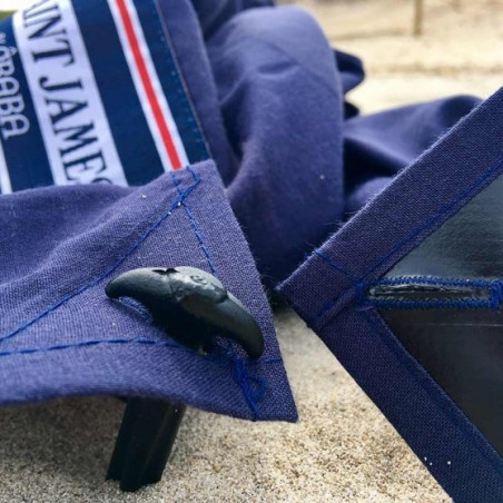 Drap de plage XXL bleu Saint James - Fabriqué en France, respectueux de l'environnement