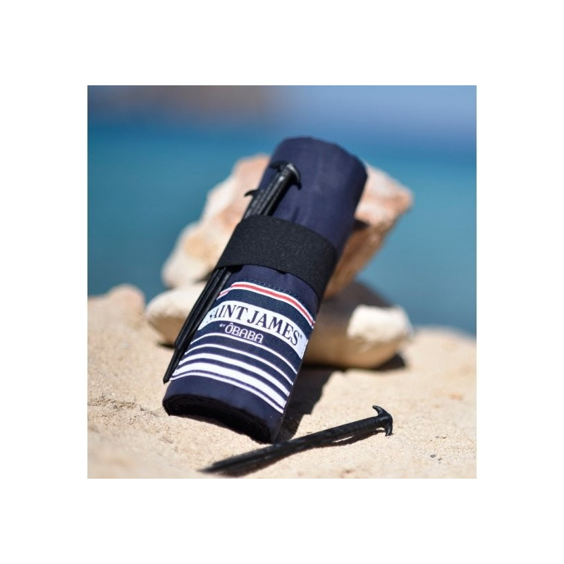 Drap de plage XXL bleu Saint James - Fabriqué en France, respectueux de l'environnement
