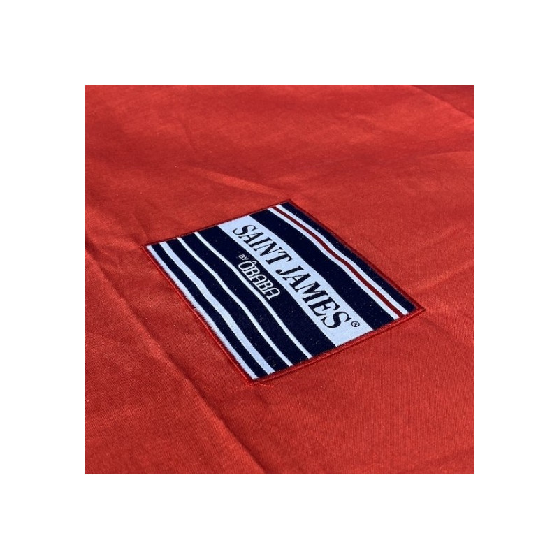 Drap de plage XXL rouge Saint James - Fabriqué en France, respectueux de l'environnement