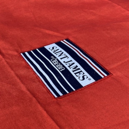 Drap de plage XXL rouge Saint James - Fabriqué en France, respectueux de l'environnement