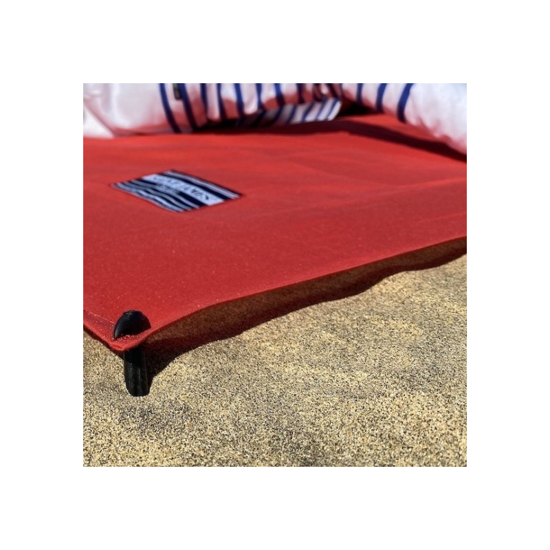 Drap de plage XXL rouge Saint James - Fabriqué en France, respectueux de l'environnement