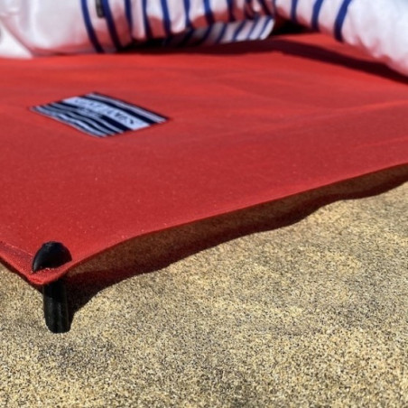 Drap de plage XXL rouge Saint James - Fabriqué en France, respectueux de l'environnement