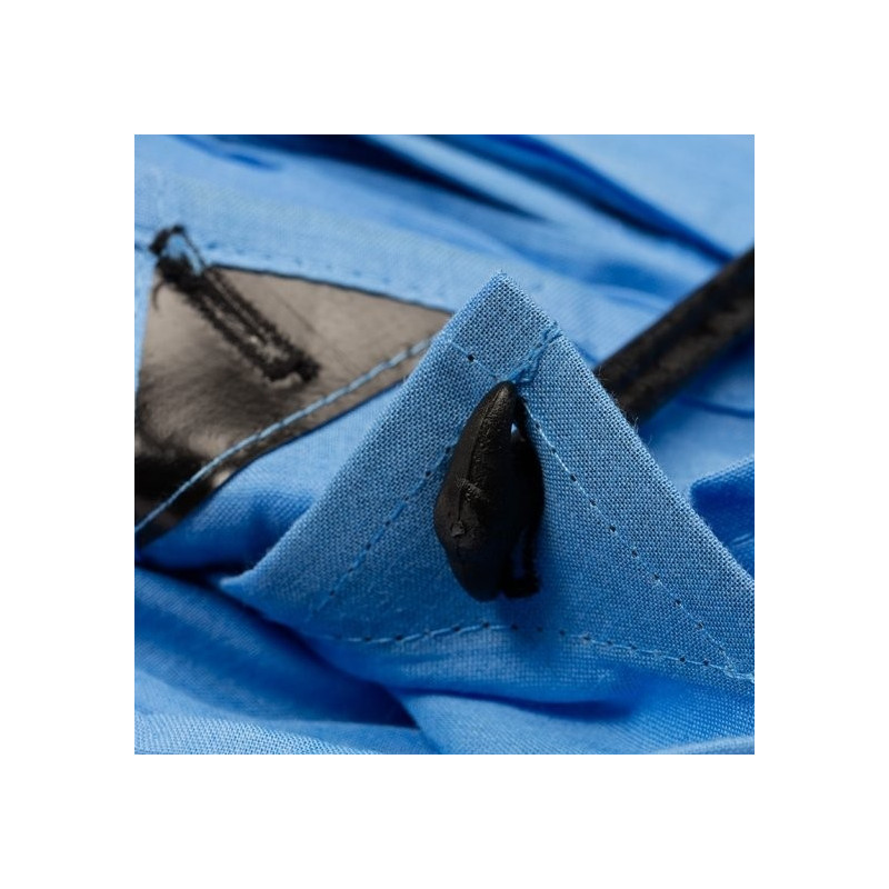 Drap de plage XXL+ bleu avec des piquets - Fabriqué en France, responsable, 100% coton