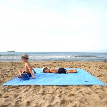 Grand drap de plage bleu