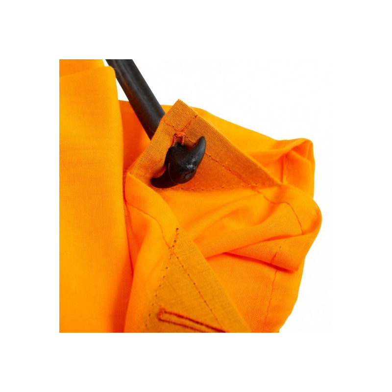 Drap de plage XXL+ orange mandarine avec des piquets - Fabriqué en France, responsable, 100% coton