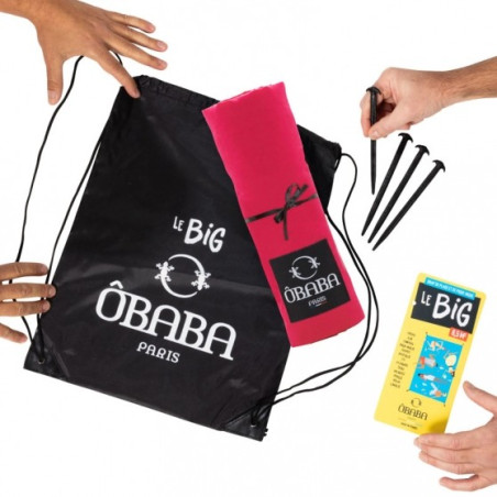 drap de plage géant avec des piquets miami