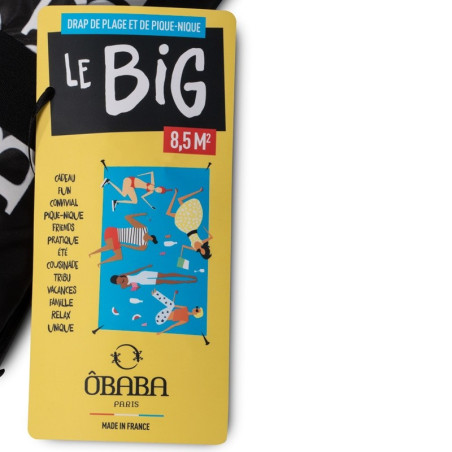 MIAMI LE BIG - drap de plage Obaba, avec des piquets pour ne pas s'envoler