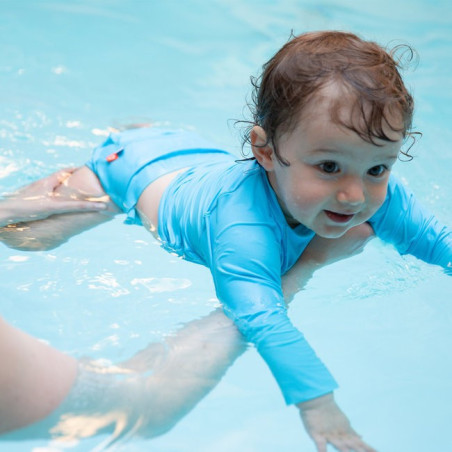 Couche lavable piscine plage bleu poseidon