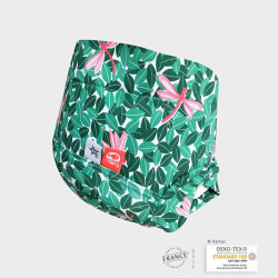 Couche lavable piscine plage verte motif